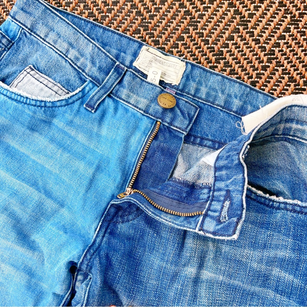 Current/Elliott Women's Patchwork Slim Boyfriend … - image 8